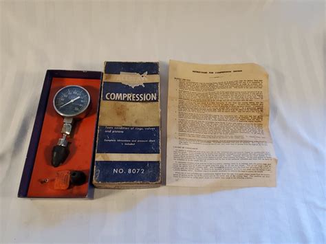 vintage allstate compression tester|Vintage Allstate Compression Tester No. 8072 for sale online .